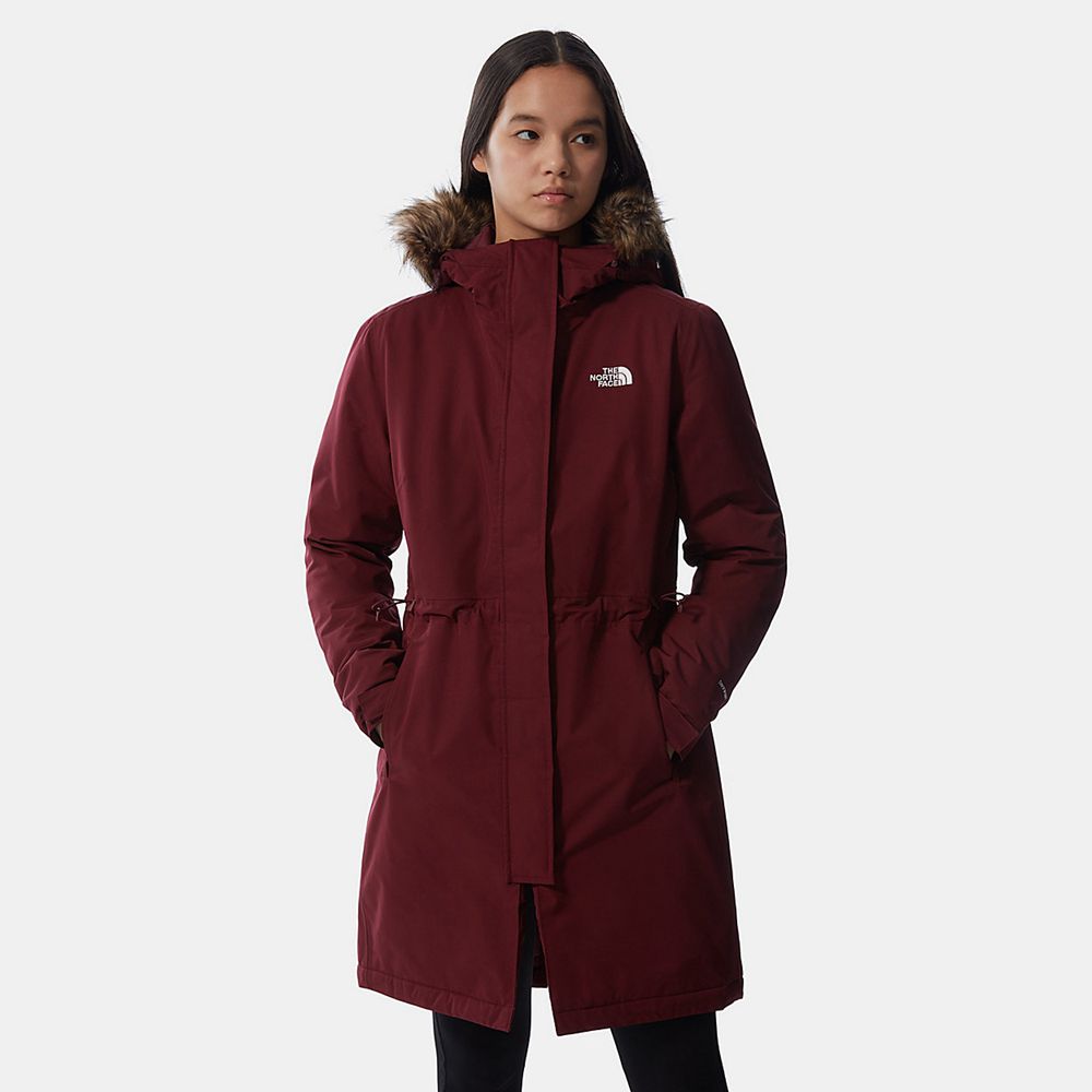 The North Face Waterproof Jackets Womens Australia - The North Face Zaneck Parka Red Dryvent (TFC-25